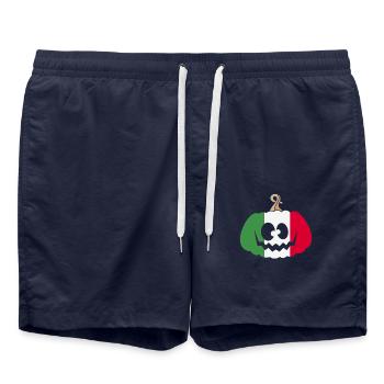 Ungarn Halloween Kürbis - Badeshorts - French Navy - Vorne - AI Model Male 185 light (185cm)