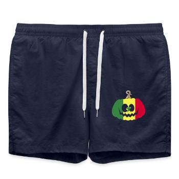 Hungary Halloween Pumpkin - Swim Trunks - french navy - Front - AI Model Male 185 light (185cm)