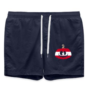 Hungary Halloween Pumpkin - Swim Trunks - french navy - Front - AI Model Male 185 light (185cm)