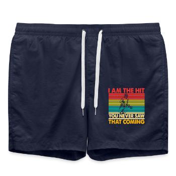 Je suis le hit que vous n’avez jamais vu venir - Short de bain - bleu marine - Devant - AI Model Male 185 light (185cm)