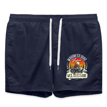 Quad ATV Offroad Quadfahrer - Badeshorts - French Navy - Vorne - AI Model Male 185 light (185cm)