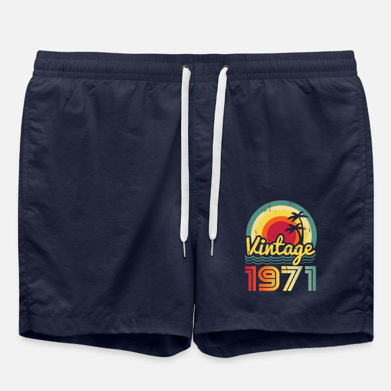 Millésime 1971 - Short de bain - bleu marine