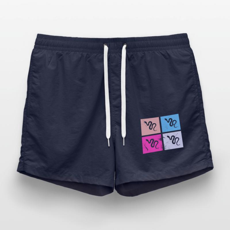 Snake Retro Reptile Python Gift idea Swim Trunks