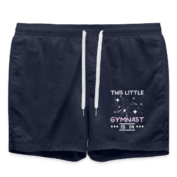 This little gymnast is 14 - Badeshorts - French Navy - Vorne - AI Model Male 185 light (185cm)