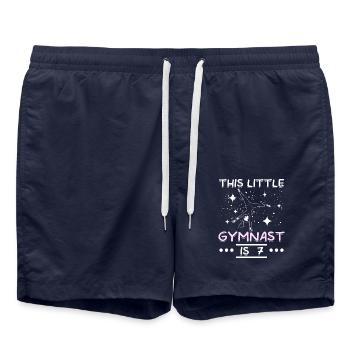 This little gymnast is 7 - Badeshorts - French Navy - Vorne - AI Model Male 185 light (185cm)