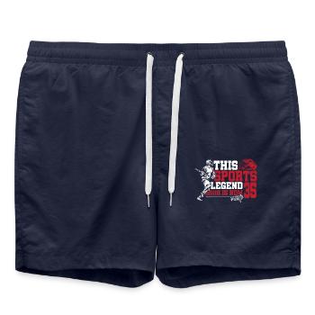 Cette légende du sport a maintenant 35 ans, jeu de crosse - Short de bain - bleu marine - Devant - AI Model Male 185 light (185cm)