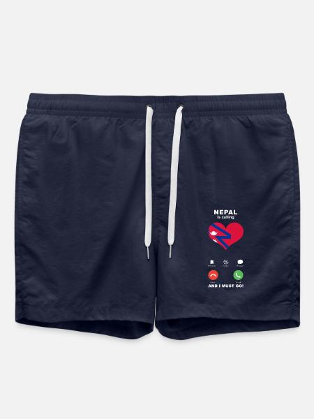 Nepal is calling Nepal Herz Souvenir - Badeshorts - French Navy