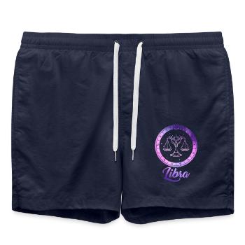 Libra Zodiac Sign Gift Libra - Swim Trunks - french navy - Front - AI Model Male 185 light (185cm)