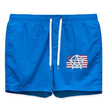 Drapeau américain Sorcellerie Wizardry Pentagram - Short de bain - cobalt blue - Devant