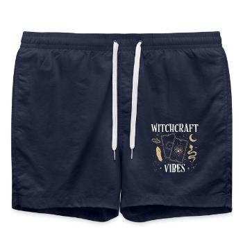 Witchcraft Vibes Spooky Sorcery Halloween Urlaub - Badeshorts - French Navy - Vorne - AI Model Male 185 light (185cm)