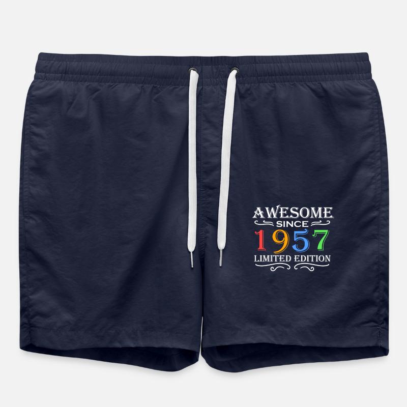 1957 - Né en 1957 - Short de bain - bleu marine