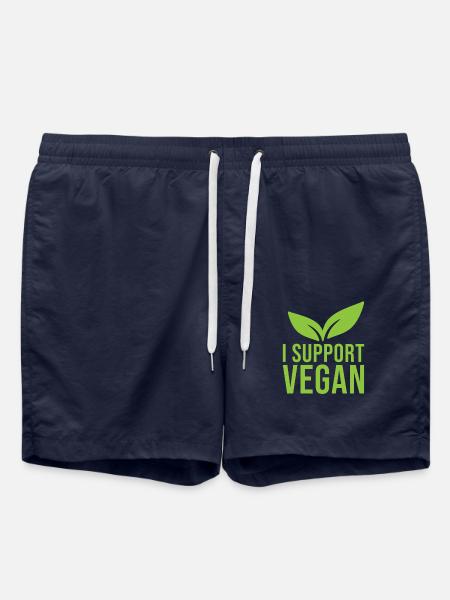 Vegan I support vegans - Swim Trunks - french navy