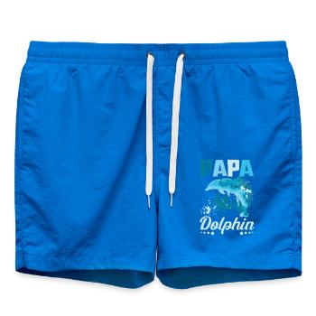 Dad Fahter Papa Dolphin - Badeshorts - Cobalt blue - Vorne