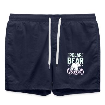 Polar bear queen - Badeshorts - French Navy - Vorne - AI Model Male 185 light (185cm)