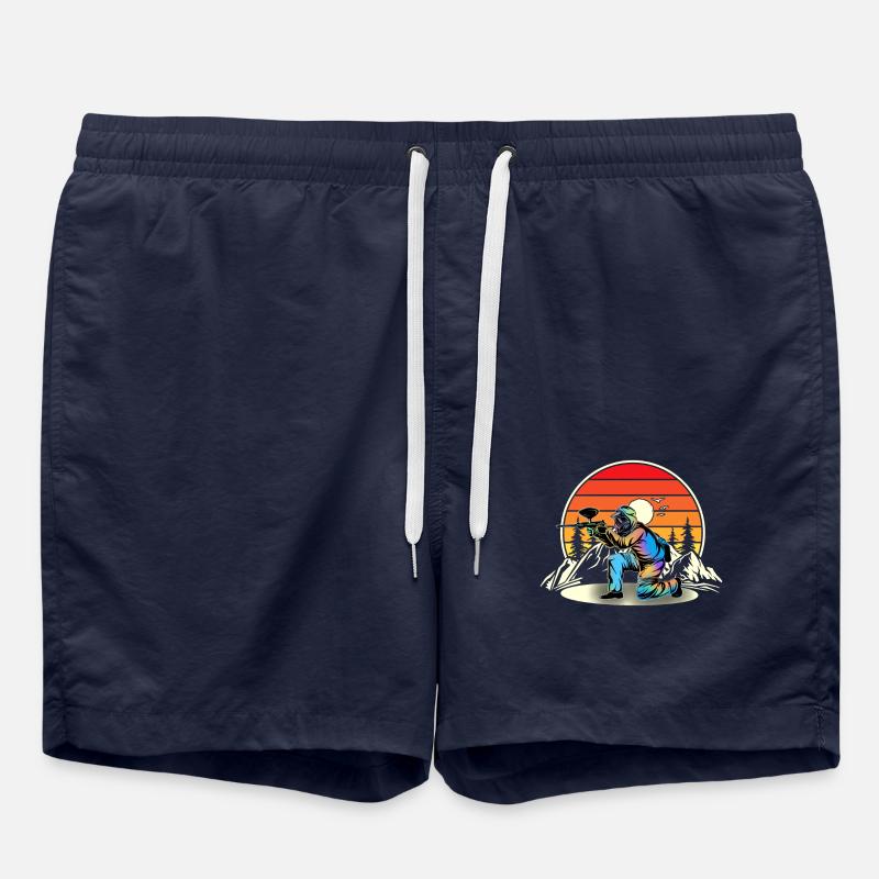 Paintball - Short de bain - bleu marine