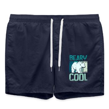 Ours polaires beary cool - Short de bain - bleu marine - Devant - AI Model Male 185 light (185cm)