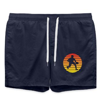 Basketball Basketball Club Basketball Lovers - Swim Trunks - french navy - Front - AI Model Male 185 light (185cm)