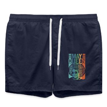 May - Month of birth of the Queen - Celebrate the - Swim Trunks - french navy - Front - AI Model Male 185 light (185cm)