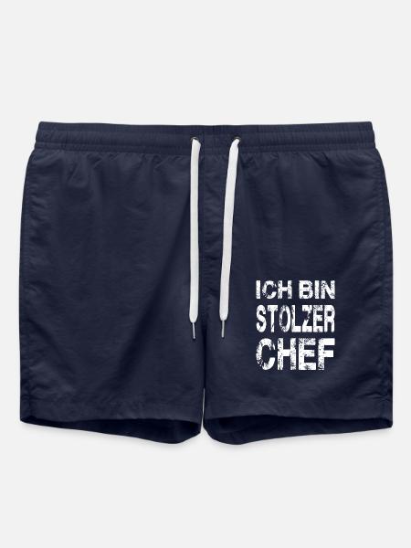 Ich Bin Stolzer Chef - Badeshorts - French Navy