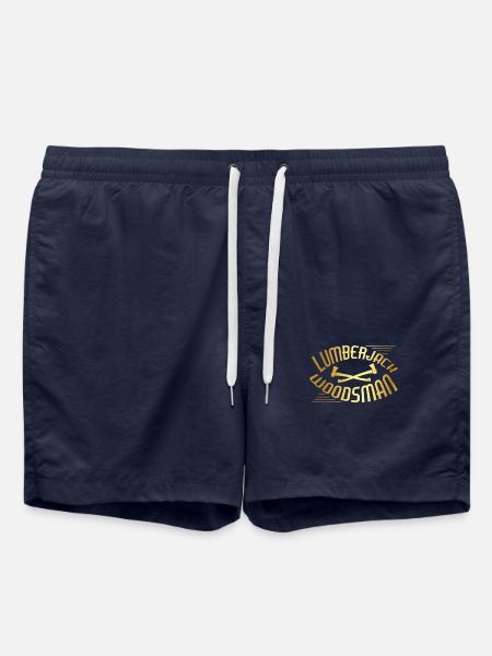 Holzfäller Förster Waldarbeiter Sprüche - Badeshorts - French Navy