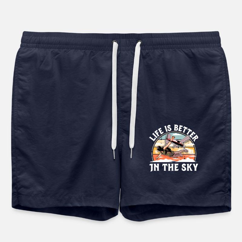Skydiving Parachutists Parachute - Swim Trunks - french navy