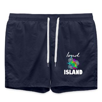Fehmarn Loud Island - Badeshorts - French Navy - Vorne - AI Model Male 185 light (185cm)