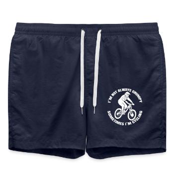 Mountain Bike Cycling Bicycle Tour Cycling - Swim Trunks - french navy - Front - AI Model Male 185 light (185cm)