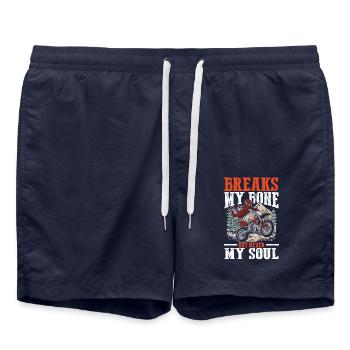 Breaks My Bone But Never My Soul - Badeshorts - French Navy - Vorne - AI Model Male 185 light (185cm)