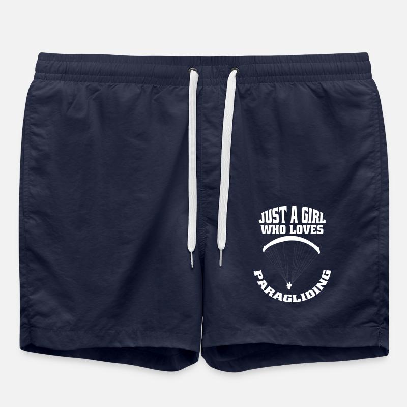 Paraglider Woman Paragliding Paragliding - Swim Trunks - french navy