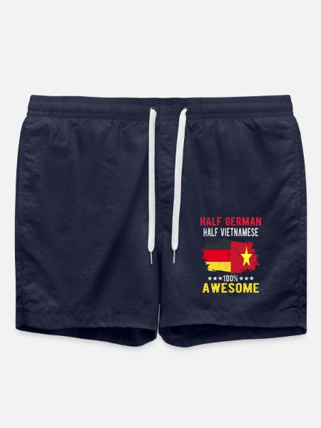Half German Half Vietnamese - Swim Trunks - french navy
