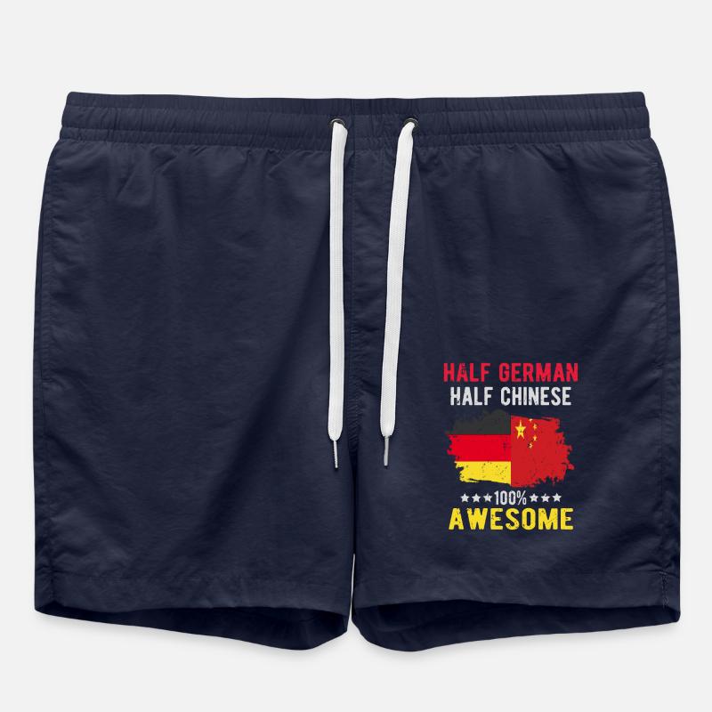 Moitié allemand moitié chinois - Short de bain - bleu marine