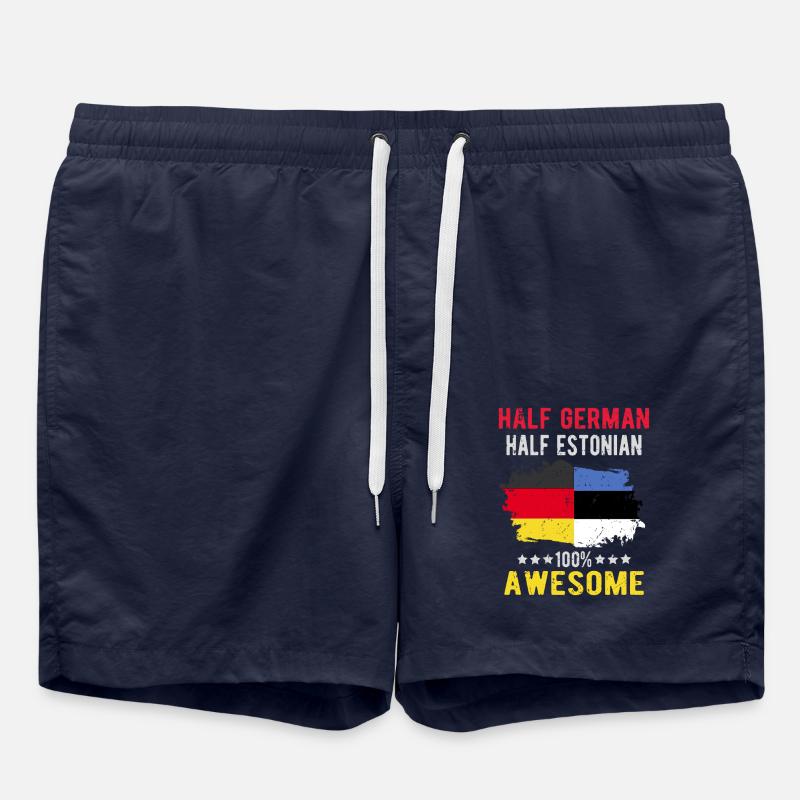 Half German Half Estonian - Swim Trunks - french navy