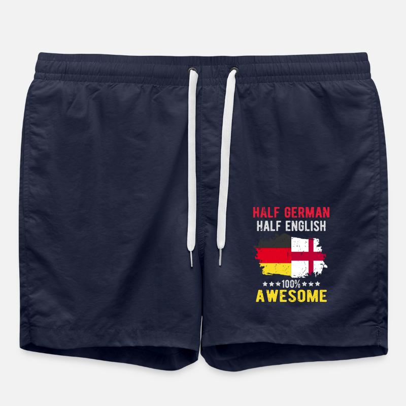 Half German Half English - Swim Trunks - french navy
