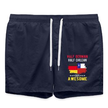 Half German Half Chilean - Swim Trunks - french navy - Front - AI Model Male 185 light (185cm)