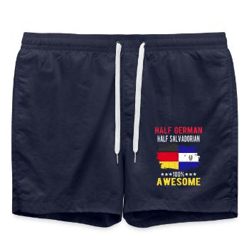 Half German Half Salvadoran - Swim Trunks - french navy - Front - AI Model Male 185 light (185cm)