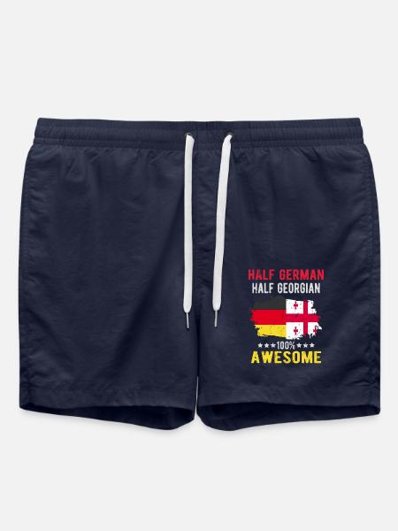 Half German Half Georgian - Swim Trunks - french navy