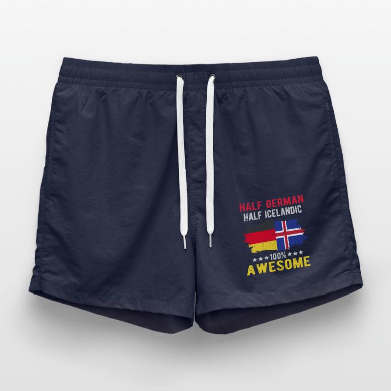 Half German Half Icelander Swim Trunks
