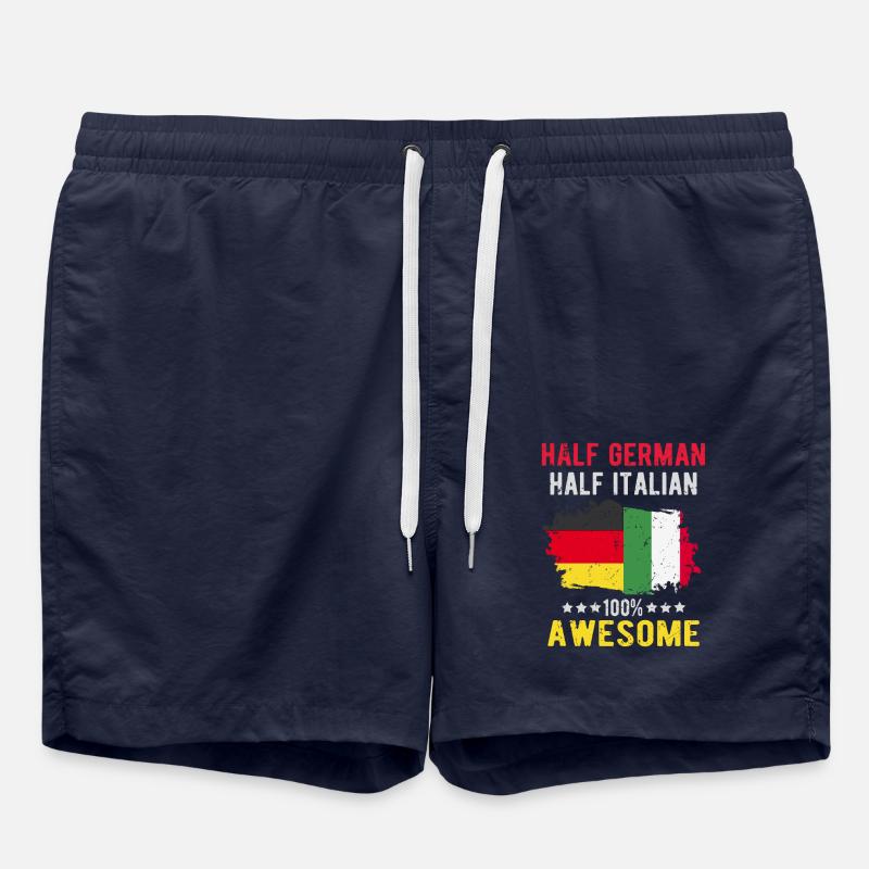 Half German Half Italian - Swim Trunks - french navy