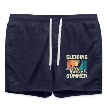 Glisse à travers la tyrolienne d’été - Short de bain - bleu marine - Devant - AI Model Male 185 light (185cm)