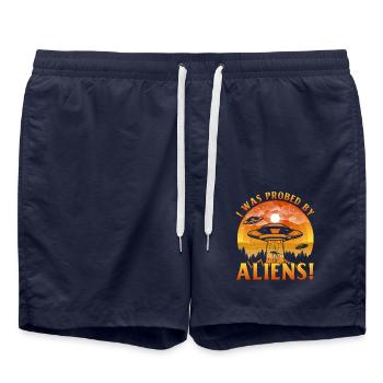 I was probed by Aliens - Badeshorts - French Navy - Vorne - AI Model Male 185 light (185cm)