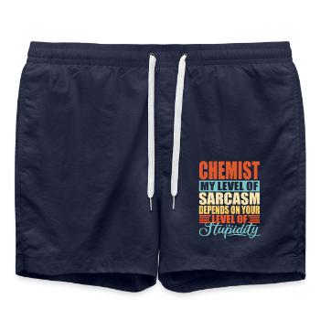 Chemist sarcasm Funny chemist - Swim Trunks - french navy - Front - AI Model Male 185 light (185cm)