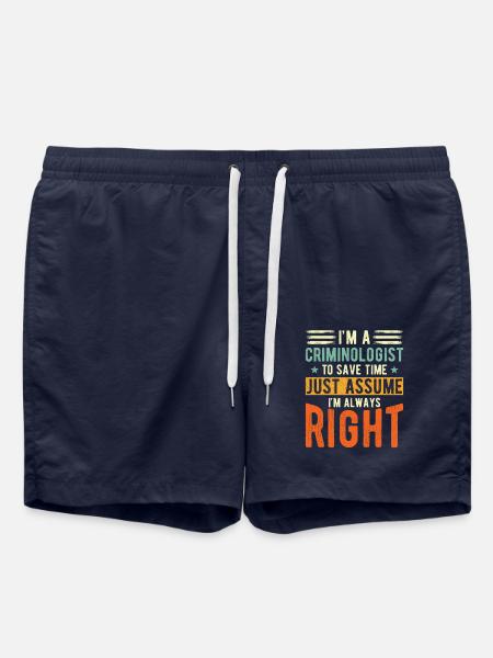 Criminologist Criminology Nutritional information - Swim Trunks - french navy
