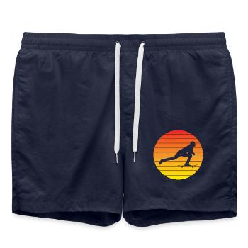 Skateboard Sakten Skateboarding Longboard Skater - Badeshorts - French Navy - Vorne - AI Model Male 185 light (185cm)