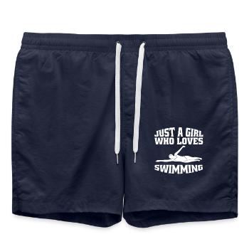 Swimmer Swimming Club Woman Swimmers Swimming - Swim Trunks - french navy - Front - AI Model Male 185 light (185cm)