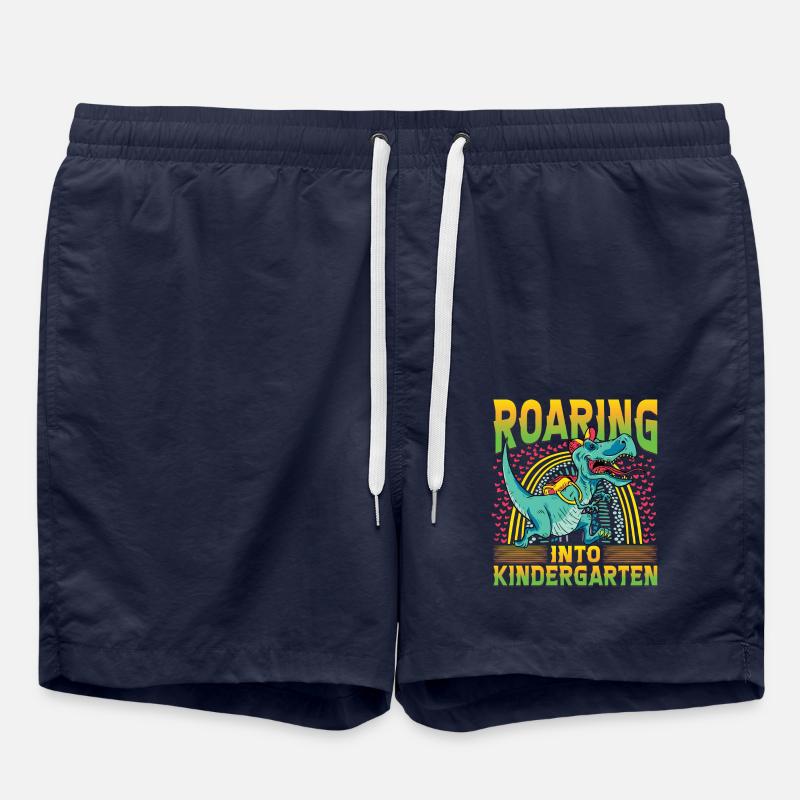 Roaring into Kindergarten - Swim Trunks - french navy