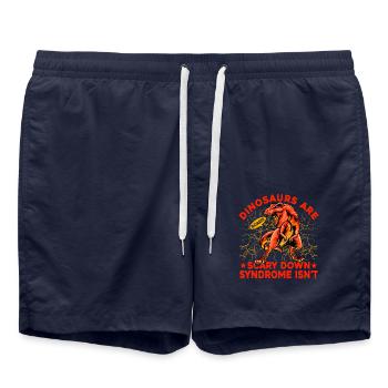 Les dinosaures sont effrayants Le syndrome de Down n’est pas - Short de bain - bleu marine - Devant - AI Model Male 185 light (185cm)