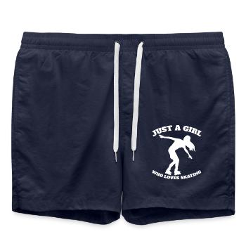 Roller Skating Inline Skating Girls Inliner Skater - Swim Trunks - french navy - Front - AI Model Male 185 light (185cm)