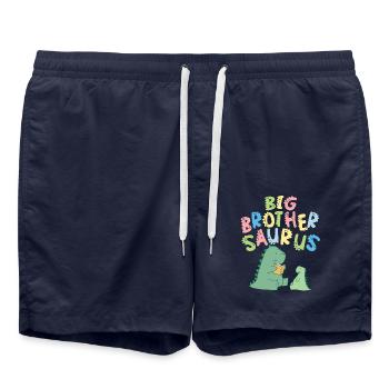 Großer Bruder Saurus Geschwister Herbivore - Badeshorts - French Navy - Vorne - AI Model Male 185 light (185cm)