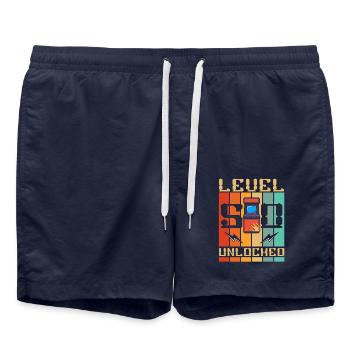 Level 50 Unlocked Arcade Machine Gamer 50. - Swim Trunks - french navy - Front - AI Model Male 185 light (185cm)