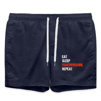 Erzgebirge Räuchermännchen - Badeshorts - French Navy - Vorne - AI Model Male 185 light (185cm)